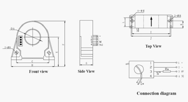 4-20mA DC output current transmitter / current transducer