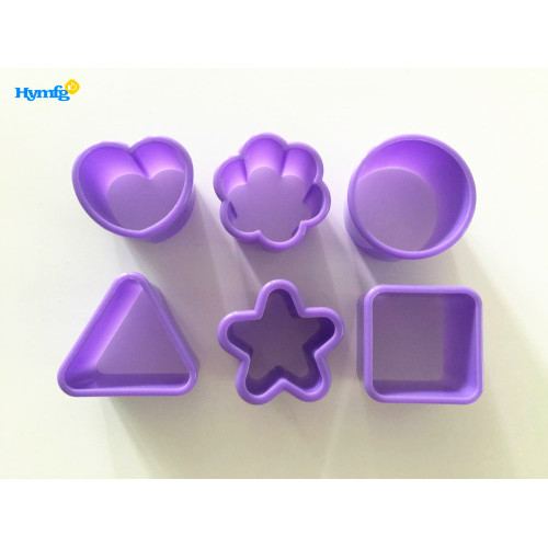 Set di mini cutter per biscotti in plastica 6 pezzi