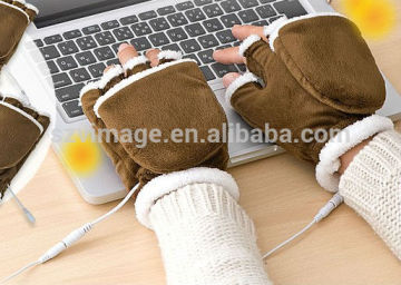 Sticky snowboard battery powered heated gloves