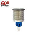 Yeswitch 22mm مضاءة مضيئة زر الدفع المعدني