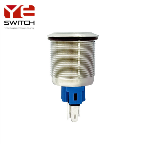 Yeswitch 22mm diterangi suis butang tekan logam tertutup