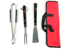 3pcs wooden handle BBQ tool set