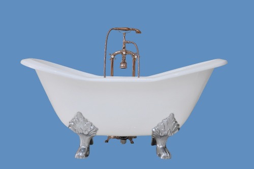 cast iron freestanding solid surface slipper enameled hot bathtub