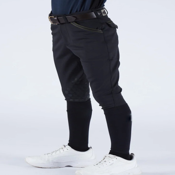 Black Boy Equestrian Pants Knee Silicone