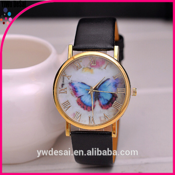 women leather watch The butterfly quartz watch