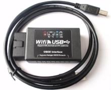 Can Work with iPhone, iPad, iPod Elm327 WiFi/USB Auto Diagnostic Interface Accessory
