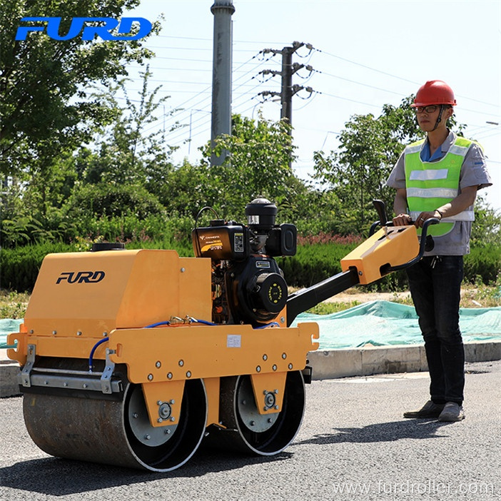 Electric Start 550kg Double Drum Small Vibratory Soil Compactor