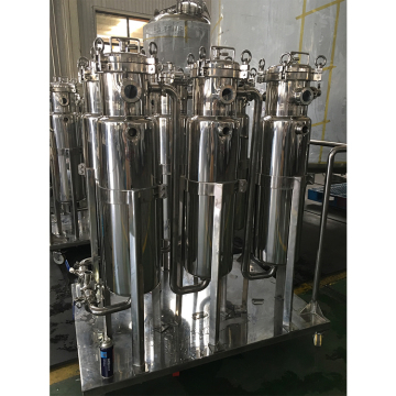 Stainless steel industrial multiple bag precision filter vessel
