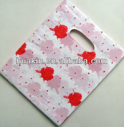 plastic Die cut handle bags for shopping