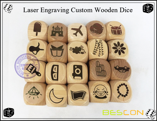 Laser Engraving Custom Wooden Dice