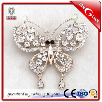 Red color wedding fancy color butterfly brooch