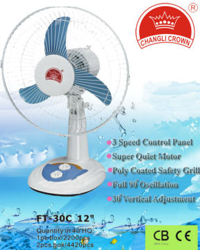 12 electric table fan