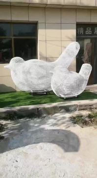 Outdoor decoration large iron bird sculpture