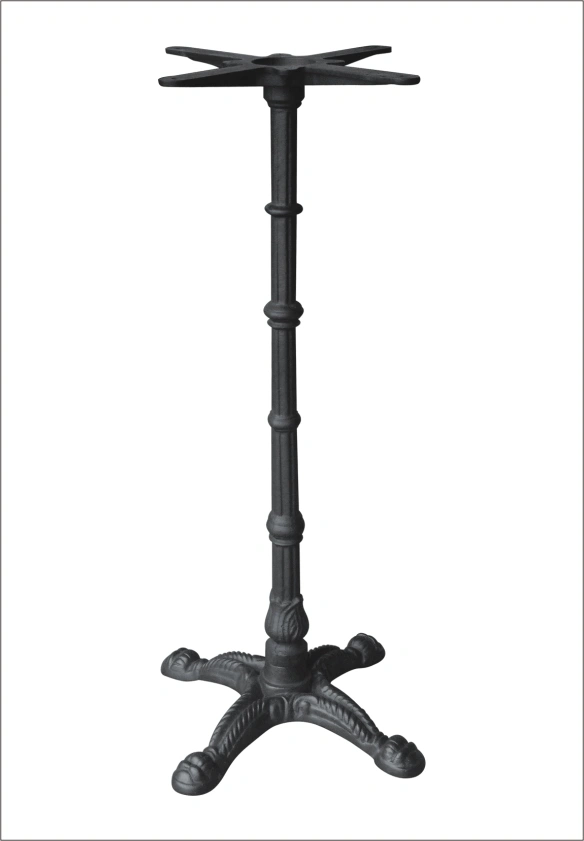Black Color Indoor Coffee Shop Cast Iron Legs Outdoor Steel Table Base