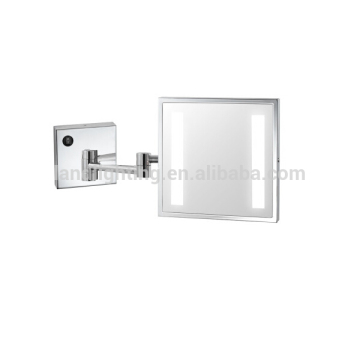 wall mount style square make up mirror with led ligh led cosmetic mirror