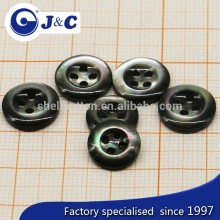 carve design black mother of pearl sea shell button