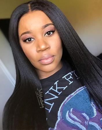 Natural Black Straight Human Hair V Part Wig Wear And Go Wig 14-30in