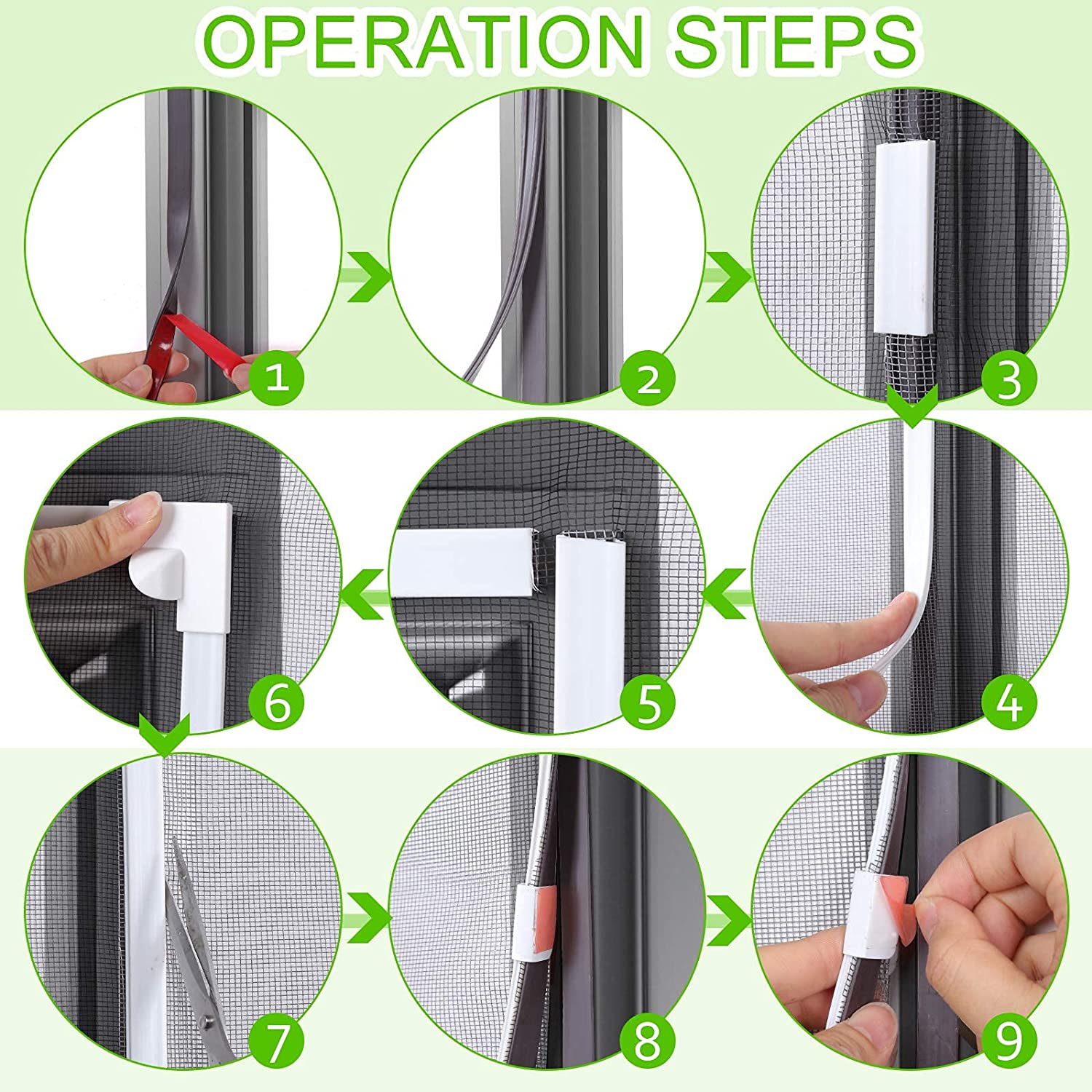 DIY Magnetic  Insect Fly Screen For Window  Curtain Screen