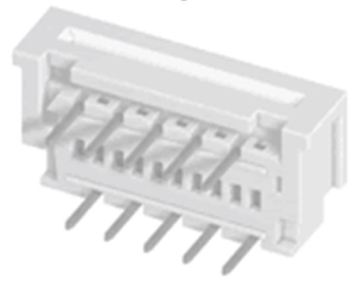 1.25mm FPC Connector ZIF DIP Right angle Dual