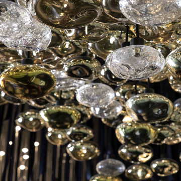 Lámpara de araña de cristal de villa de lujo moderno