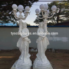 Western outdoor handmade decorative resin statue lamps