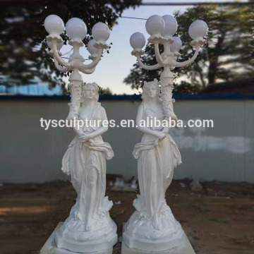 Western outdoor handmade decorative resin statue lamps
