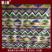 2015 new design sequin and beads lace