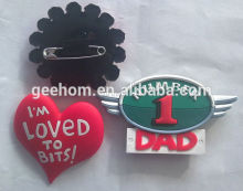 custom soft pvc brooch pin