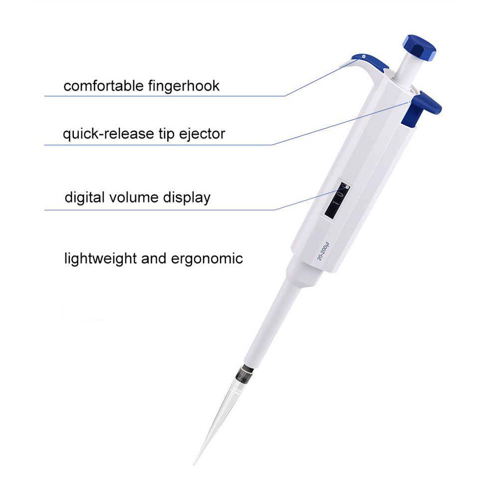 Adjustable Pipettor Pipette Micropipette High-Accurate Automatic MicroPipette Variable Volume Pipette 100ul-1000ul