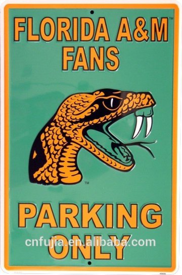 Funny parking metal sign street sign