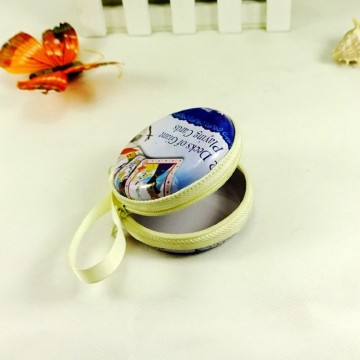 round with zipper mini can tin