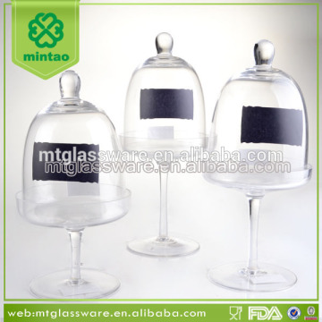 Black decal decorative design glass cake plate and dome                        
                                                Quality Choice