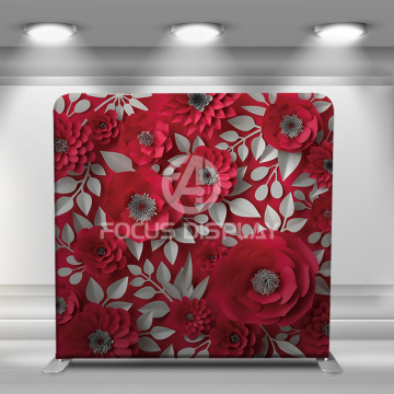 Roses tension fabric straight display