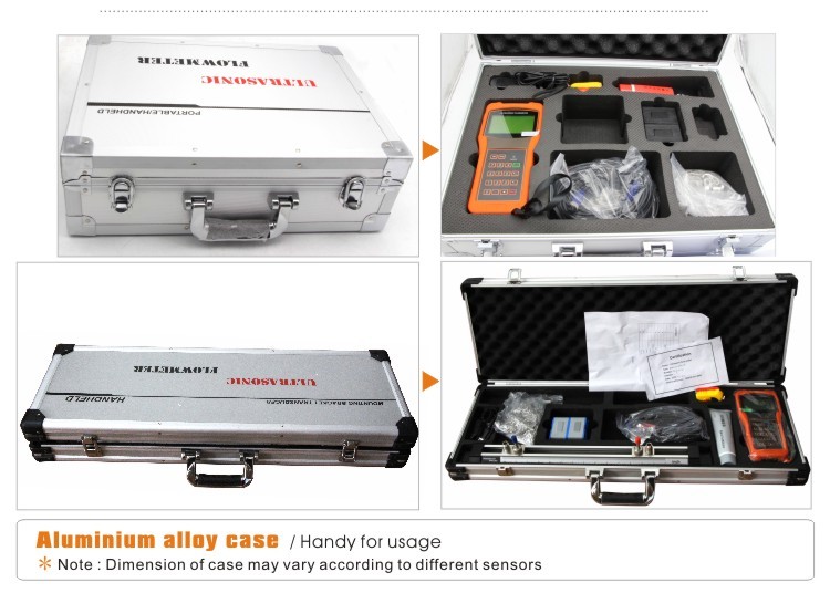 GUF100 batterijvoeding RS232 klem op ultrasone flowmeter handheld