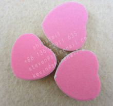 heart shape EVA nail file with pink color