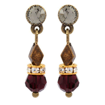 Antique fashion inlay rhinestone earring designs new model earrings