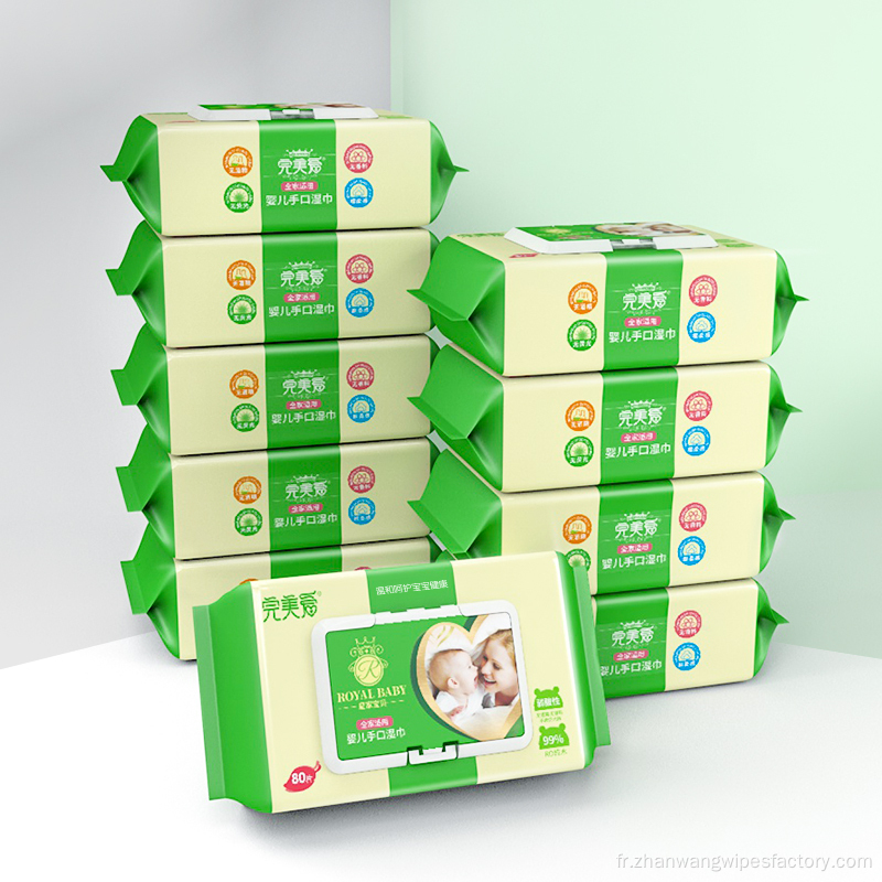 Lingettes bébé bio sans chlore à l'aloe vera