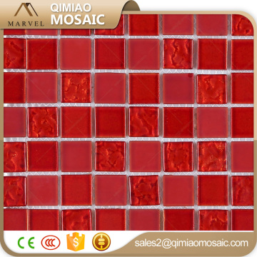 Festive Colors Dazzle Mosaic Decorative Red Glass Tiles