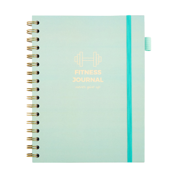 Paper hardcover fitness Journal spiral binding journal