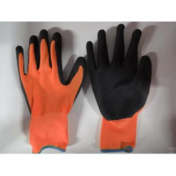 13G Polyester Liner, Foam Latex Palm Coated Gloves