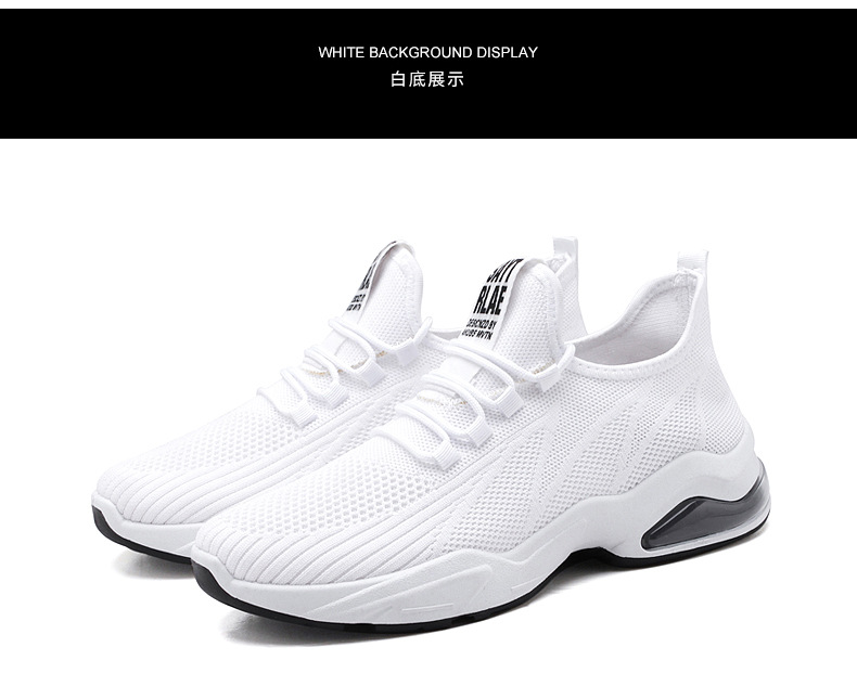 2021 men shoes Breathable Soft-soled Running Shoes Comfortable non-slip Flying Woven Air Cushion men's Shoes Sport