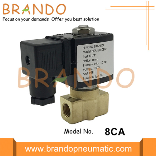 140 bar Brass Water hogedruk Solenoïde klep