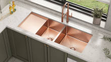 Meiao Double Trough Stainless Steel Sink with Plate