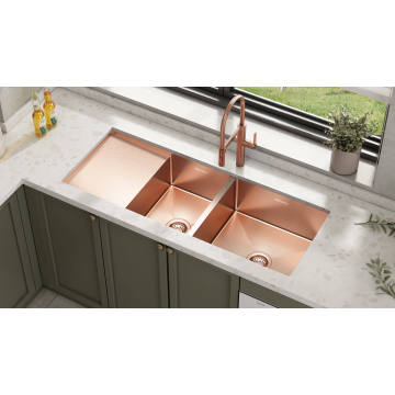 Meiao Double Trough Stainless Steel Sink with Plate