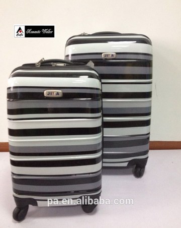 PA Luggage, abs / polycarbonate trolley luggage, Suitcases,classical trolley trunk luggage,stripe luggage