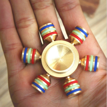 Hexagonal Aluminium fingertip gyro toy spinner detachable