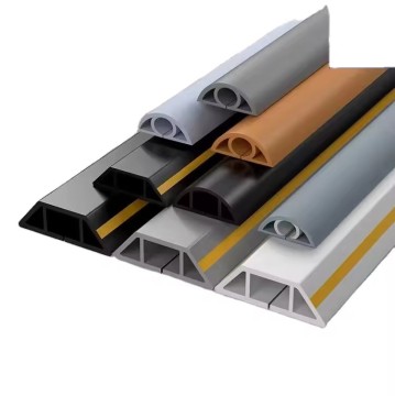 PVC trunking floor surface installation anti-treading artifacts invisible soft decorative wire masking strip walking trough