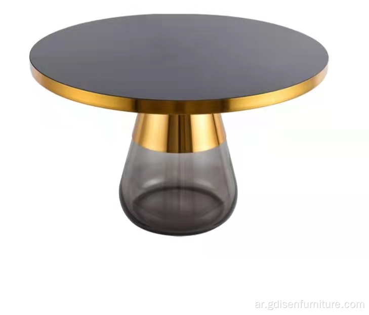 نسخة طبق الأصل من الزجاج العلوي Casablancabrass Gold Smart Coffee Table