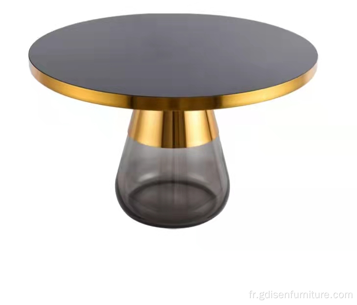Réplique de verre en verre Casablancabrass Gold Smart Table