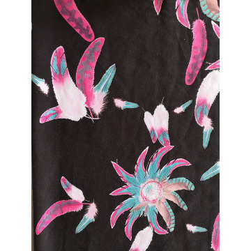 Feather Design Rayon Twill 3024S Printing Woven Fabric